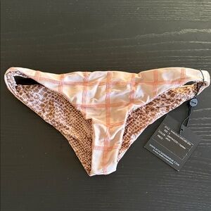 Acacia Swimwear Peach and Leopard Bikini Bottom